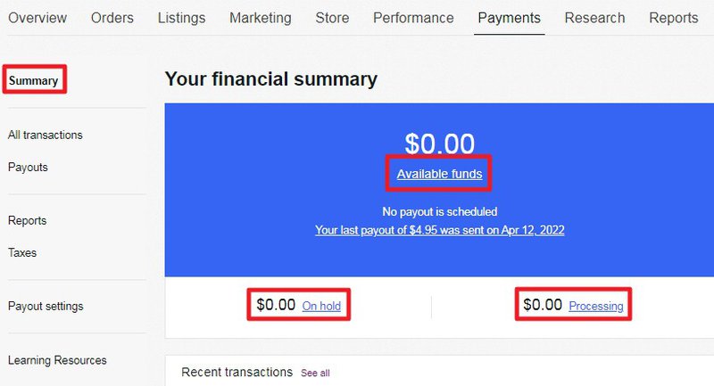 Monitoring your business in Seller Hub