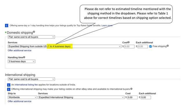 2. select shipping method