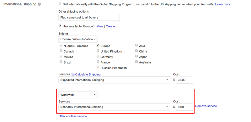 Free shipping worldwide screenshot