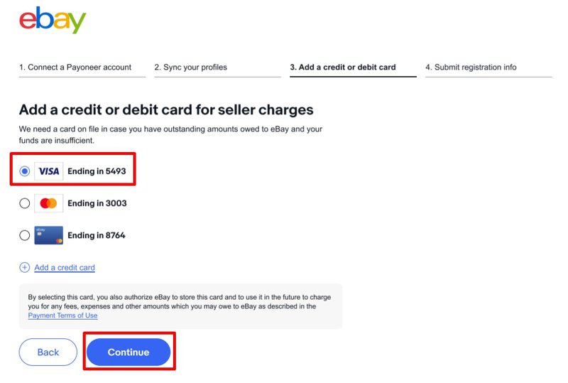 debit card not working on ebay