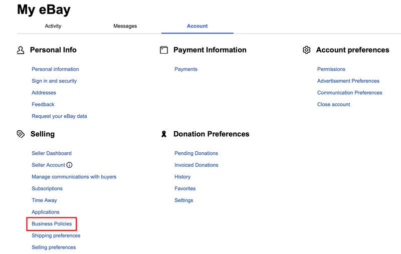 Shipping Exceptions Setup